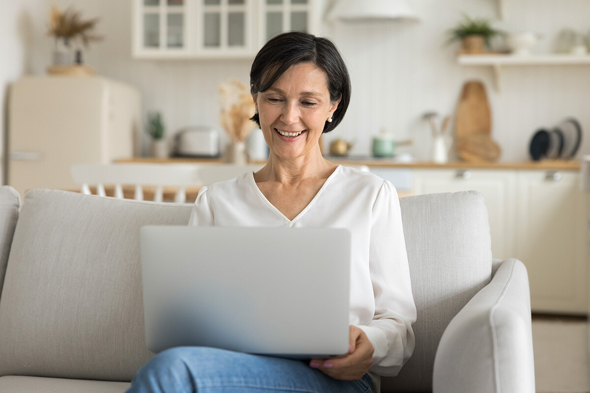 Lady on her laptop image