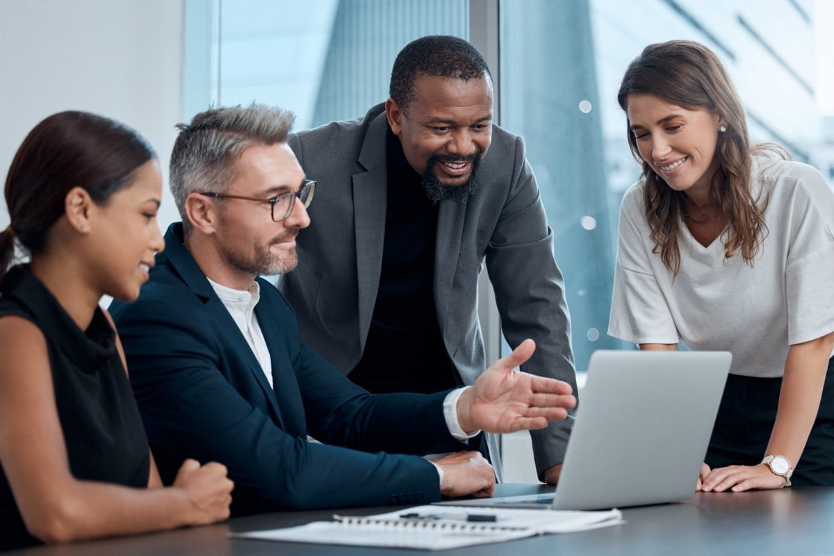 Team-looking-at-centralized-data
