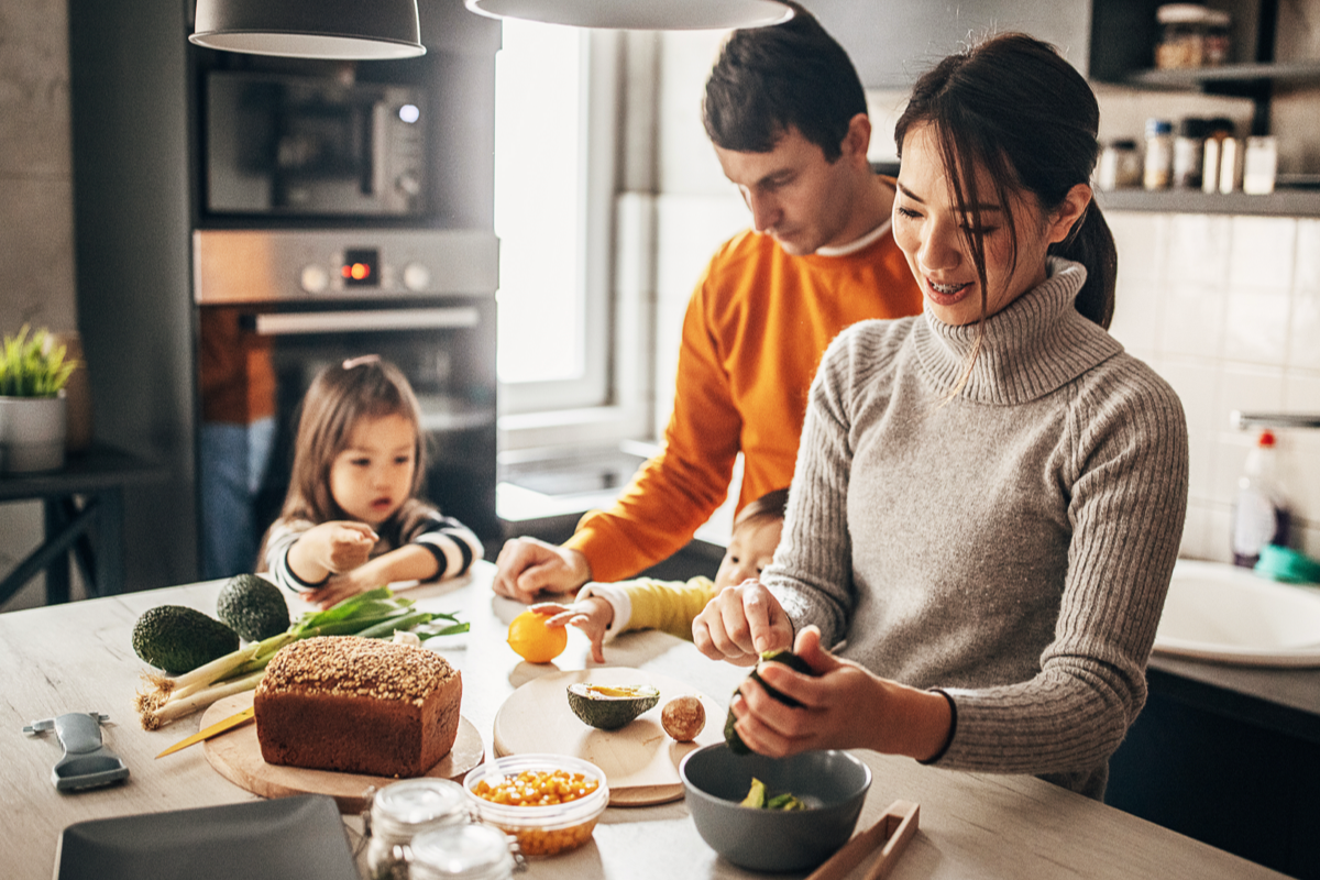 family cooking