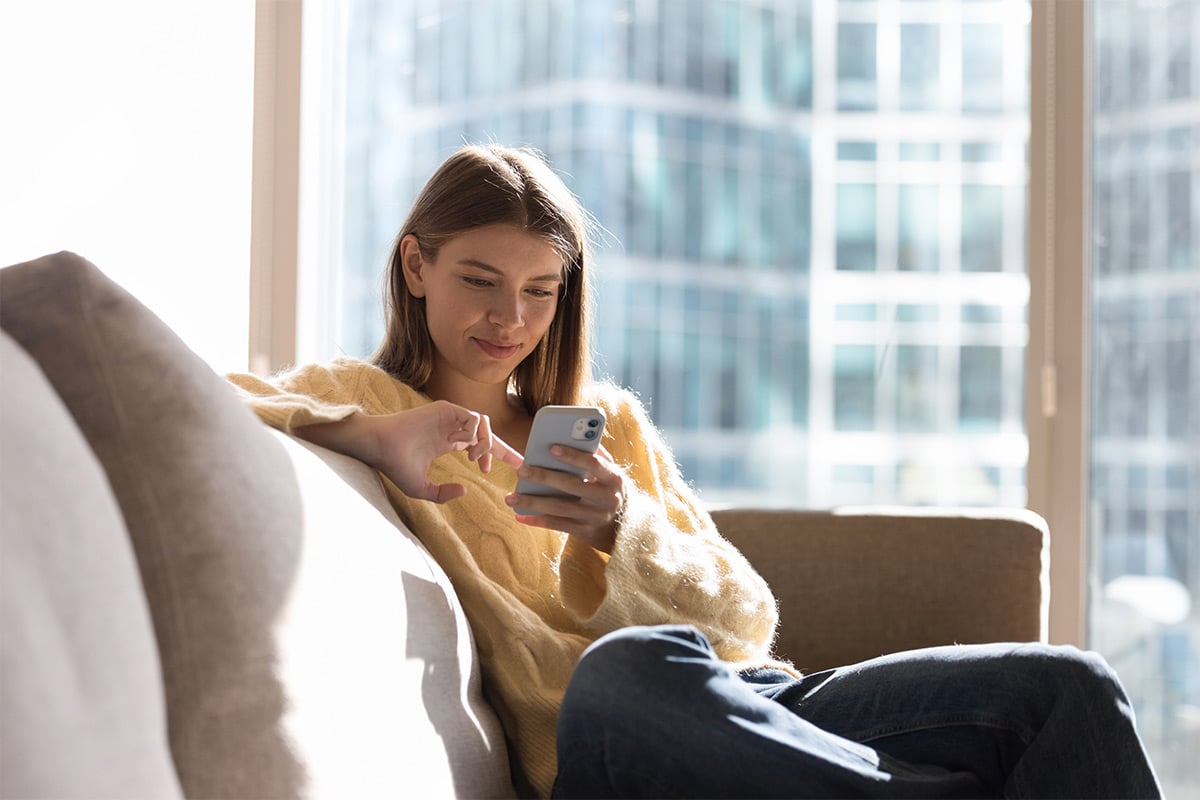 lady opening digital account