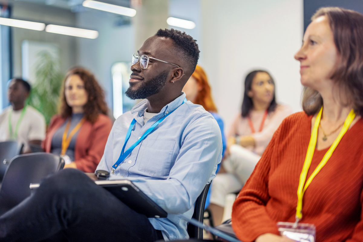 man-at-digital-banking-forum-event image