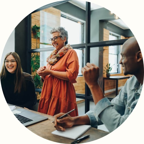 diverse group of people collaborating in an office